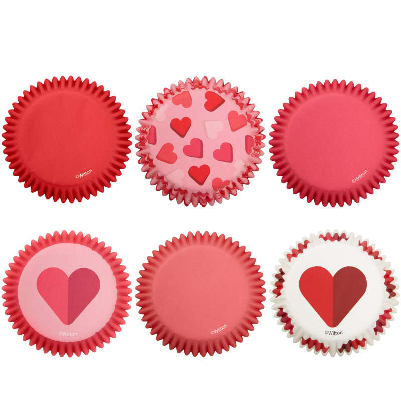 Red & Pink Hearts Valentine Cupcake Liners, 150-Count image number 4