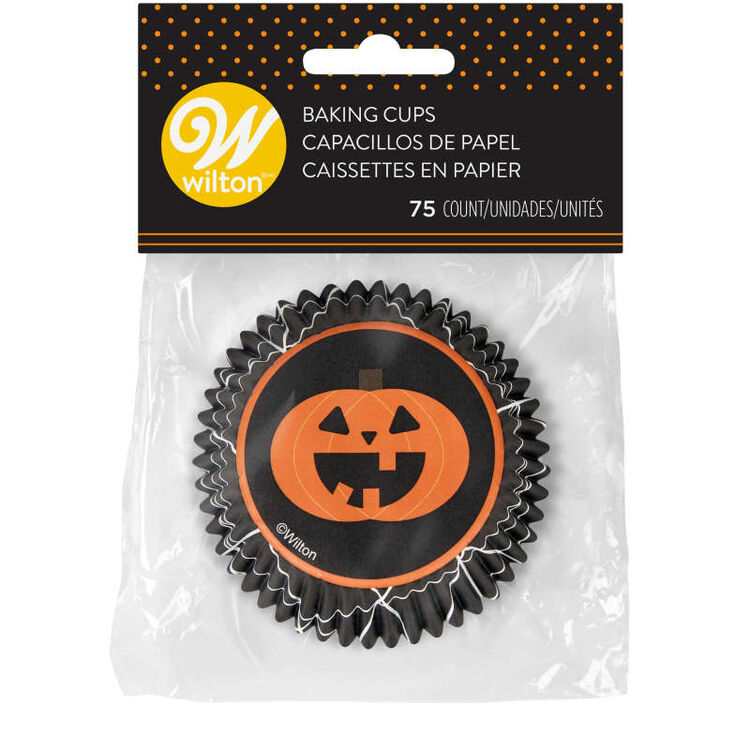 Halloween Jack-o'-Lantern Cupcake Liners, 75-Count