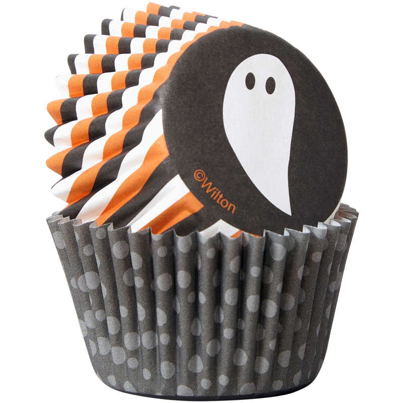 Halloween Ghosts Mini Cupcake Liners, 100-Count image number 2