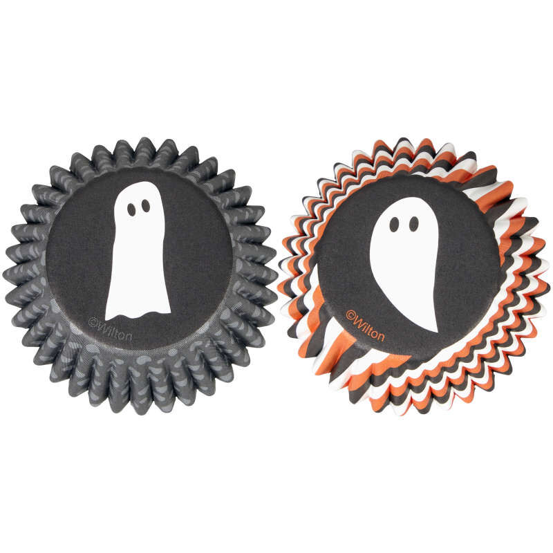 Halloween Ghosts Mini Cupcake Liners, 100-Count image number 0
