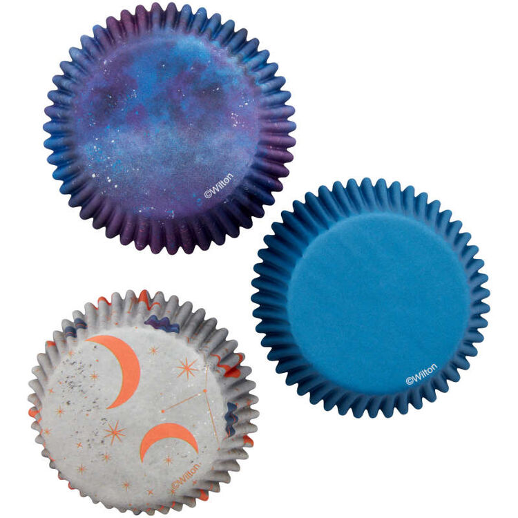 Outer Space and Galaxy Standard Cupcake Liners, 75-Count