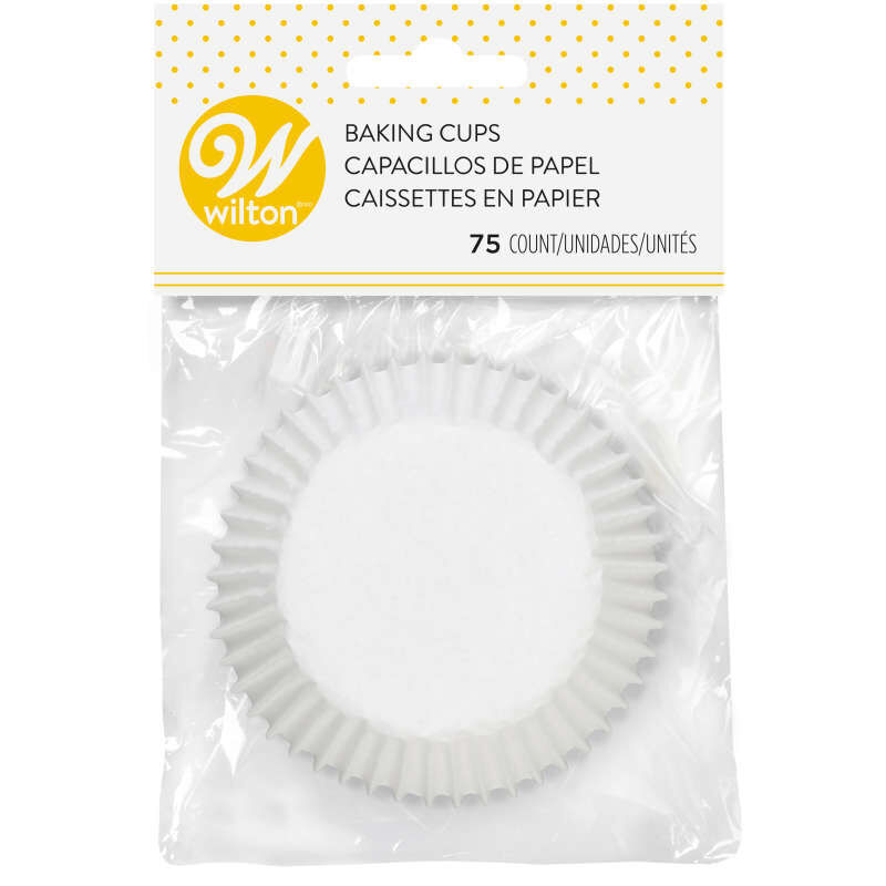 White Cupcake Liners, 75-Count image number 1