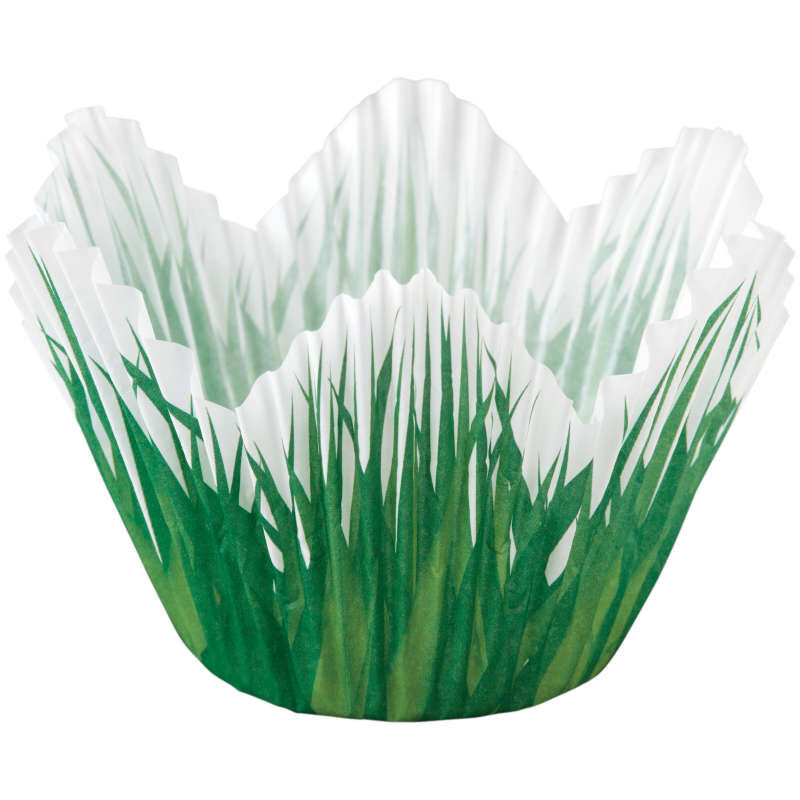 Grass Petal Cupcake Liner Out of Packaging image number 1