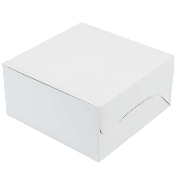 White Cardboard Cake Box, 10-Inch