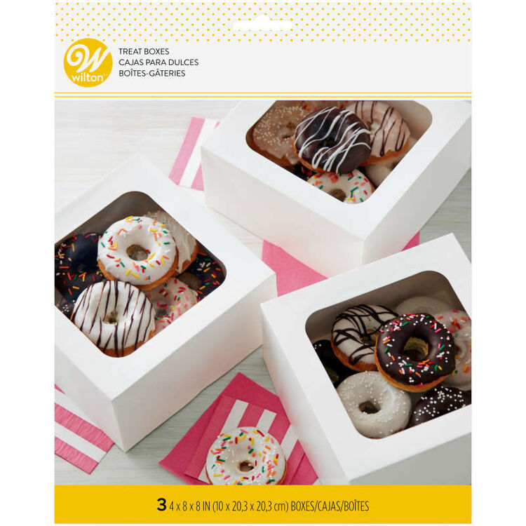 White Square Bakery Boxes in Packaging