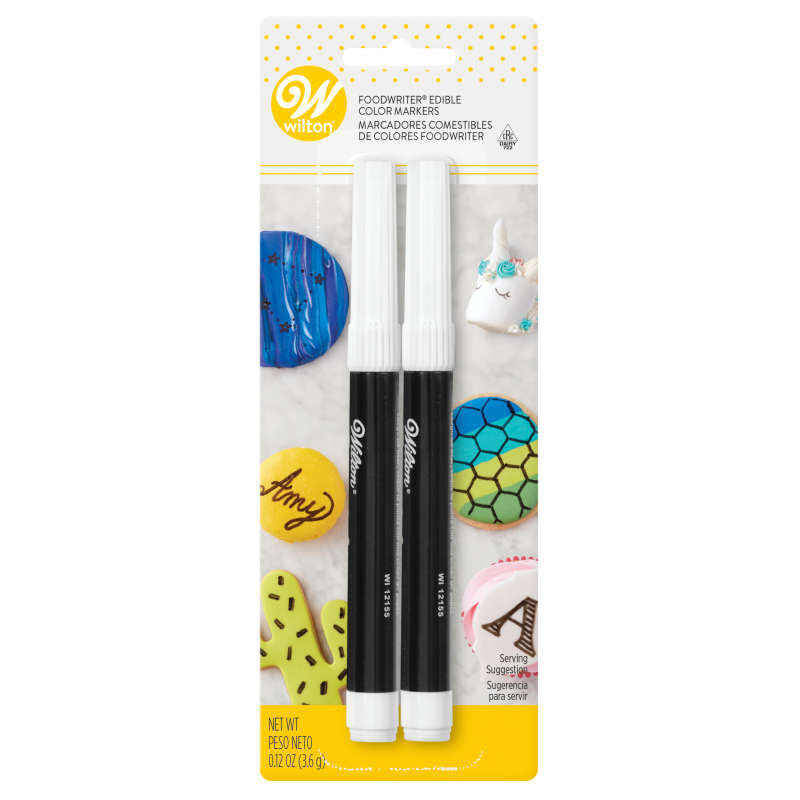 FoodWriter Edible Black Color Marker Set, 2-Piece image number 1