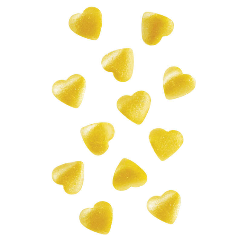 Gold Heart Edible Accents, 0.06 oz. - Cake Decorating Supplies image number 1