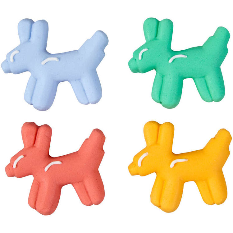 Balloon Dog Icing Decorations, 12-Count