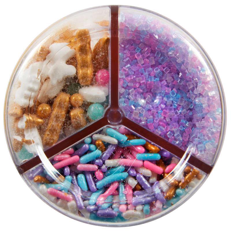 3-Cell Unicorn Sprinkles Mix with Turning Lid, 7.76 oz. image number 2