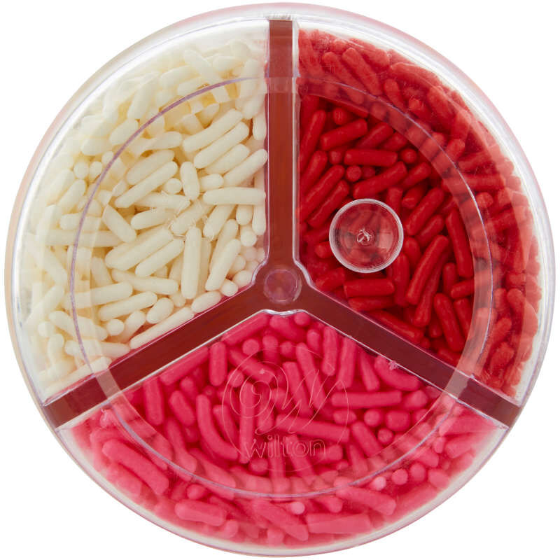 Valentine's Day 3-Cell Red, White and Pink Sprinkles, 6.34 oz. image number 1