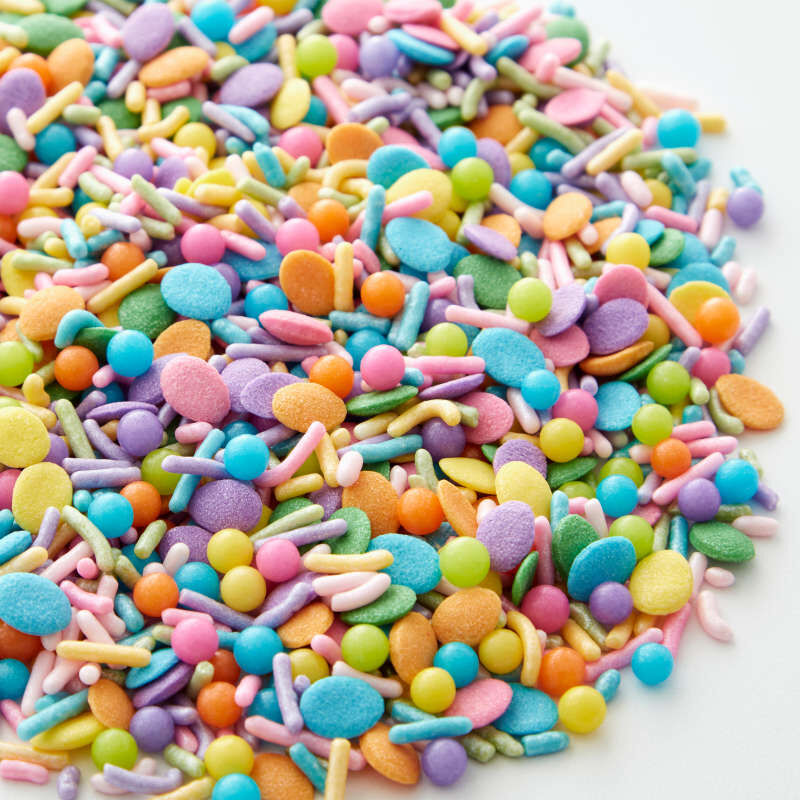 Bright Pastel Easter Egg and Jimmies Sprinkle Mix, 3.98 oz. image number 1