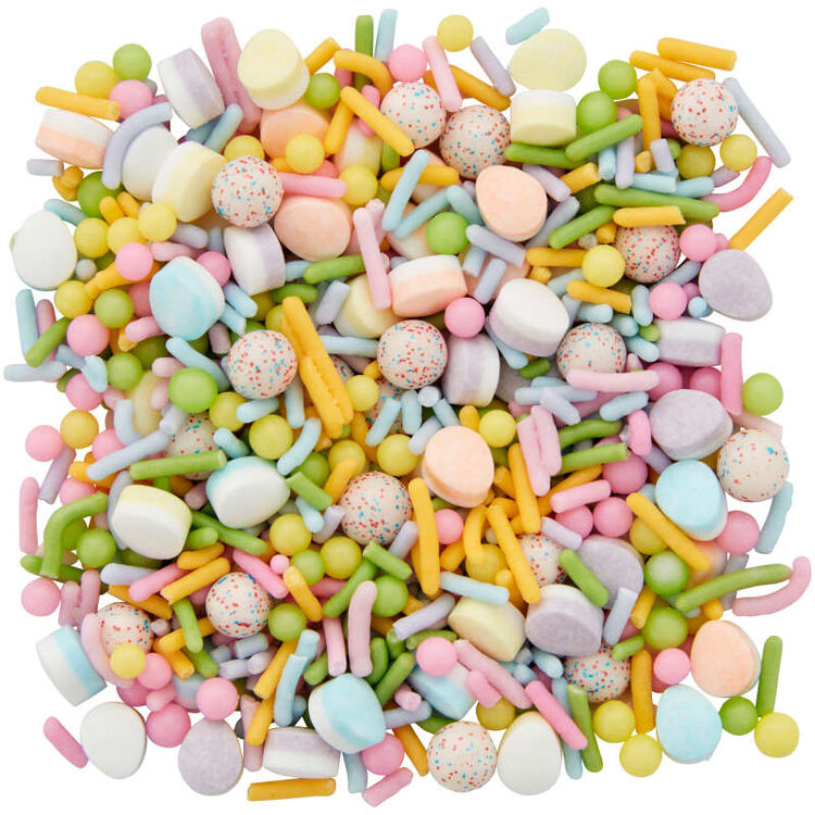 Bright Pastel Rainbow Easter Egg and Jimmies Sprinkle Mix, 4.26 oz.