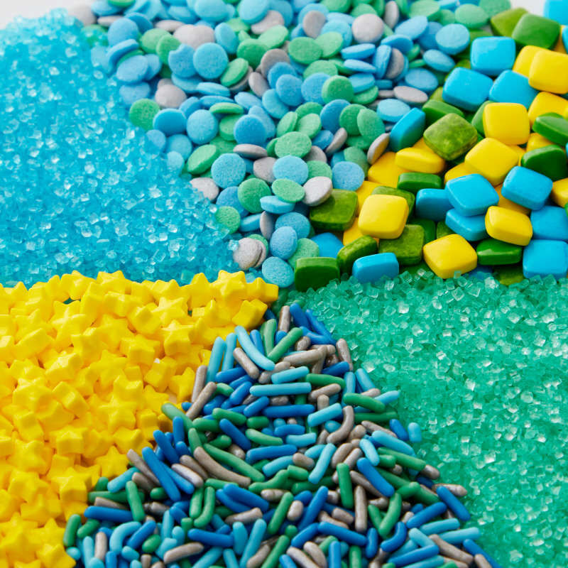 Blue, Yellow and Teal 6-Cell Sprinkle Mix, 6.77 oz. image number 2