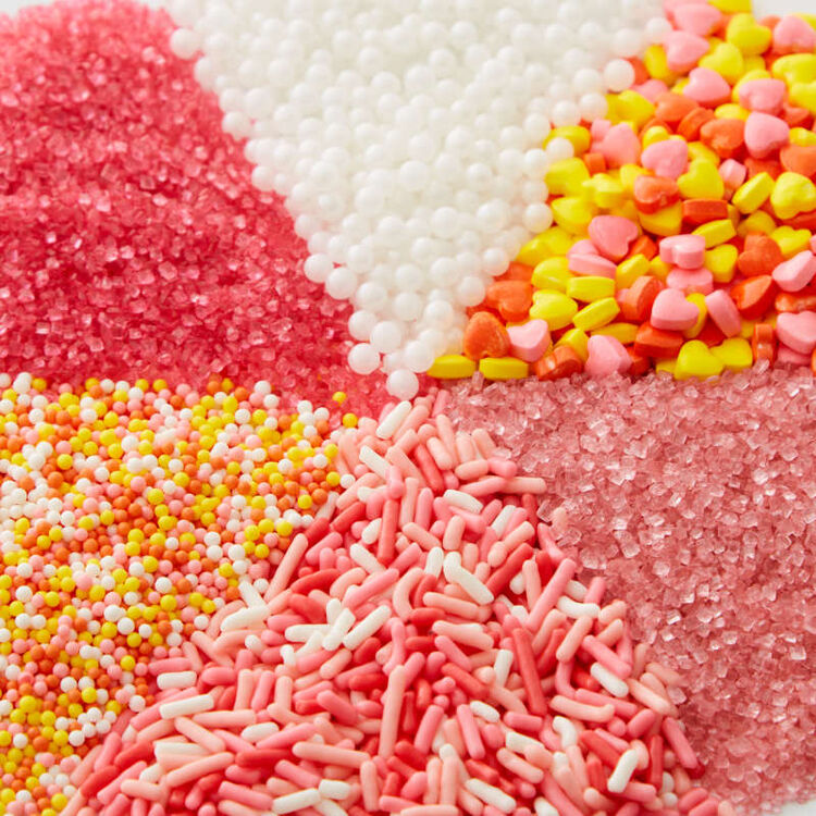 Pink, Yellow and White 6-Cell Sprinkle Mix, 7.30 oz.