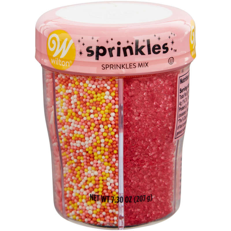 Pink, Yellow and White 6-Cell Sprinkle Mix, 7.30 oz. image number 0