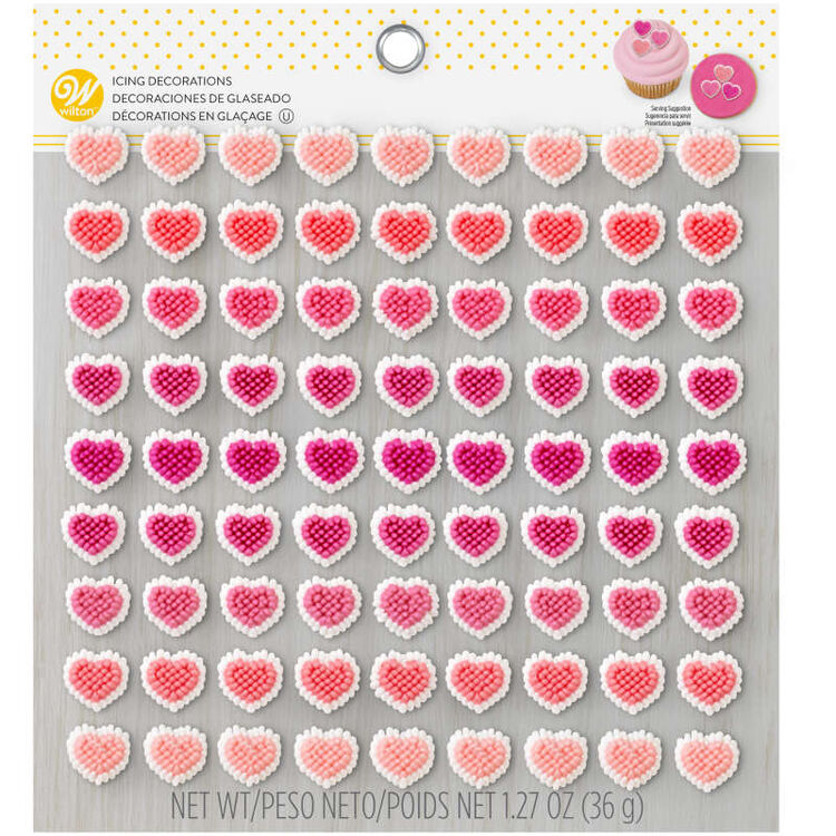 Mini Heart Candy Decorations in Packaging