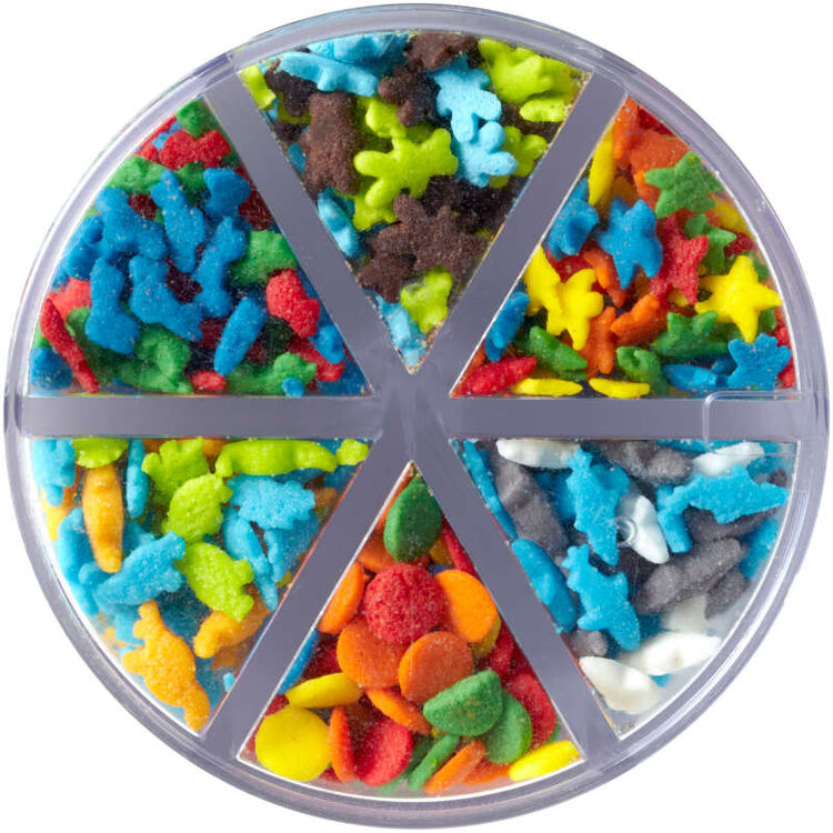 Colorful Animals and Stars 6-Cell Sprinkle Mix, 2.4 oz.