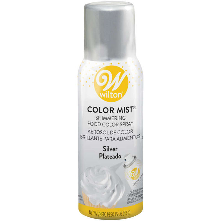 Silver Color Mist Shimmering Food Color Spray 1.5 oz