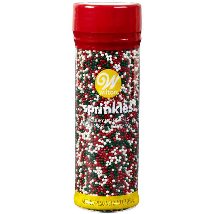 Christmas Nonpareils Sprinkles, 4.7 oz.